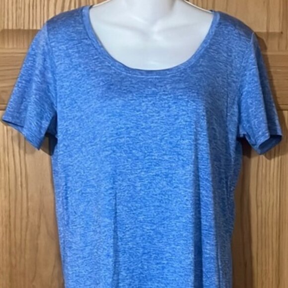 Nike Dri-Fit Heathered Blue Short Sleeve Scoop Neck Relaxed Fit T-Shirt - Picture 4 of 9